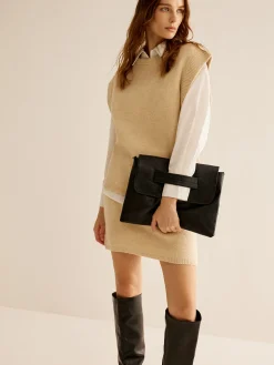 COMMENSE Large Capacity Soft Flap Clutch Bag* Bags|Accessories