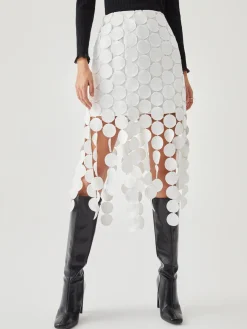 COMMENSE Laser Cut Multi Circle Double Layered Skirt* Skirts|Bottoms