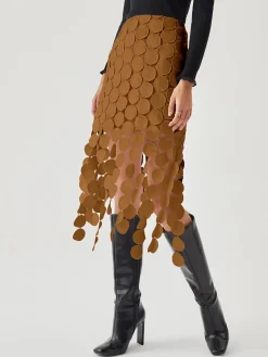 COMMENSE Laser Cut Multi Circle Double Layered Skirt* Skirts|Bottoms