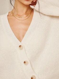 COMMENSE Lazy Style Asymmetrical Loose Button Cardigan* Cardigans|Sweaters & Cardigans