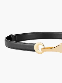 COMMENSE Leather Gold Buckle Belt* Belts & Chain|Accessories
