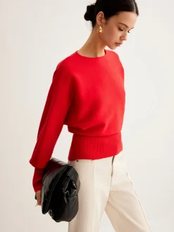 COMMENSE Leg-Of Mutton Cinched Sweater* Sweater Tops|Sweaters & Cardigans