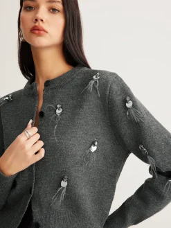 COMMENSE Leisure Button Sequins Cardigan* Cardigans|Sweaters & Cardigans
