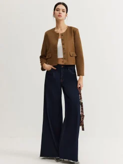 COMMENSE Leisure Button Suede Trench Coat* Outerwear|Coats