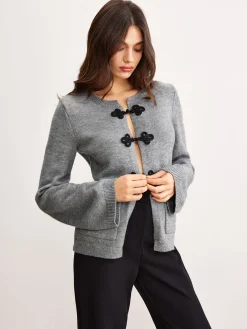 COMMENSE Leisure Chinese Knot Button Cardigan* Cardigans|Sweaters & Cardigans
