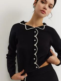 COMMENSE Leisure Contrast Trim Sweater Co-ords* Sweater Tops|Sweaters & Cardigans