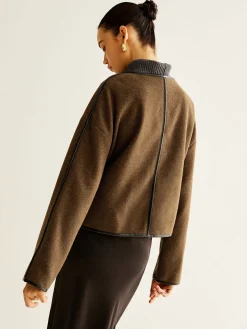 COMMENSE Leisure Contrast Trim Tweed Coat* Outerwear|Coats