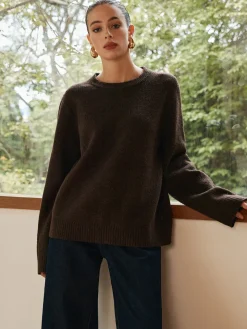 COMMENSE Leisure Cozy Draped Sweater* Sweater Tops|Sweaters & Cardigans