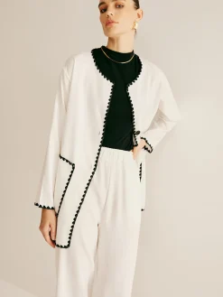 COMMENSE Leisure Embroidered Trim Wide-Leg Pants Set* Pants Sets|Matching Sets