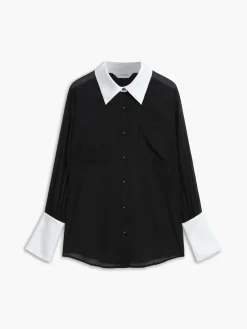 COMMENSE Leisure See Through Shirt With Cami Top* Long Sleeve Sets|Blouses & Shirts