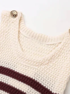 COMMENSE Leisure Striped Sweater Vest* Sweater Vests|Sweaters & Cardigans