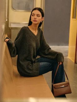 COMMENSE Leisure Wool-Blend Loose Sweater* Sweater Tops|Sweaters & Cardigans