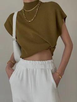 COMMENSE Leisurely Solid Pullover Sweater Vest* Sweater Vests|Sweaters & Cardigans