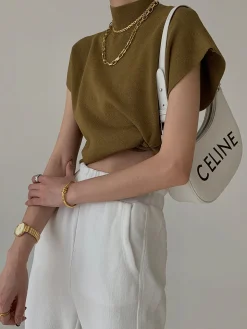 COMMENSE Leisurely Solid Pullover Sweater Vest* Sweater Vests|Sweaters & Cardigans