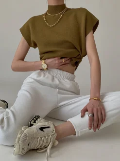 COMMENSE Leisurely Solid Pullover Sweater Vest* Sweater Vests|Sweaters & Cardigans