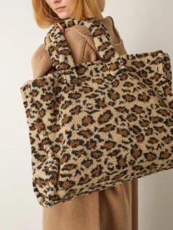 COMMENSE Leopard Printed Fuzzy Shoulder Bag* Bags|Accessories