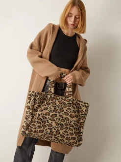 COMMENSE Leopard Printed Fuzzy Shoulder Bag* Bags|Accessories