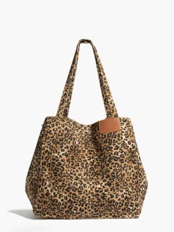 COMMENSE Leopard Printed Large Capacity Hobo Bag* Bags|Accessories