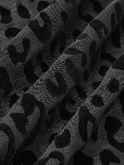 COMMENSE Leopard Printed Sheer T-Shirt* T-shirts|Tops