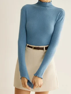 COMMENSE Lettuce Trim Cozy Knit Top* T-shirts|Knitwear