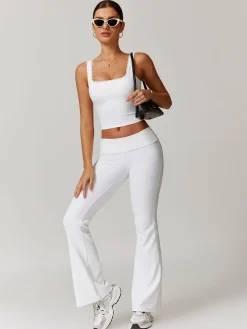 COMMENSE Lettuce Trim Jersey Bodycon Active Top* Activewear|Matching Sets