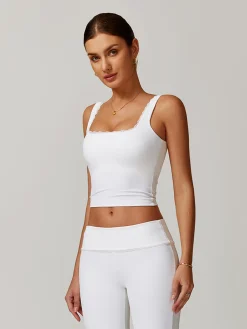 COMMENSE Lettuce Trim Jersey Bodycon Active Top* Activewear|Matching Sets