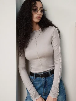 COMMENSE Lettuce Trim Skinny Jersey Top* T-shirts|Tops