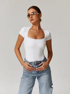 COMMENSE Lettuce Trim Slim Active Jumpsuit* Activewear