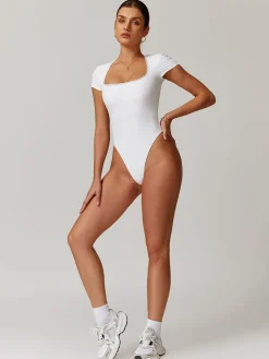 COMMENSE Lettuce Trim Slim Active Jumpsuit* Activewear