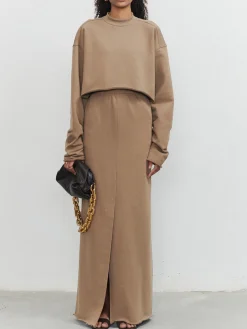 COMMENSE Live It Up Maxi Skirt* Long Sleeve Sets|Skirts