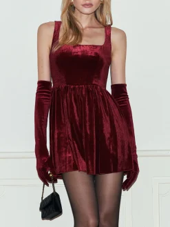 COMMENSE Long Evening Velvet Dress Gloves* Accessories