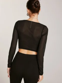 COMMENSE Long Sleeve Sweetheart Lace Corset* Corset Tops|Tops