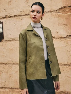 COMMENSE Loose PU Leather Straight Jacket* Outerwear|Jackets