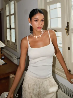 COMMENSE Low Cut Cami Tank Top* Tank Tops & Camis|Tops