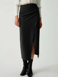 COMMENSE Maple Wrap Slit Midi Skirt* Skirts|Bottoms