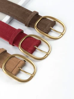 COMMENSE Matte Golden Buckle Belt* Belts & Chain|Accessories