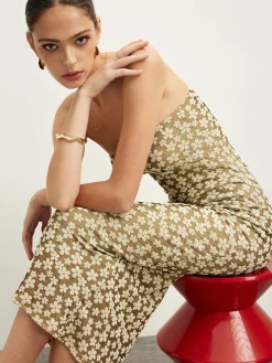 COMMENSE Mechanism Knitting Floral Tube Dress* Casual Dresses|Floral Dresses