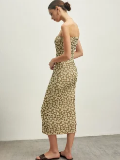 COMMENSE Mechanism Knitting Floral Tube Dress* Casual Dresses|Floral Dresses