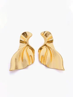COMMENSE Mermaid Tail Ruched Earrings* Earrings|Accessories