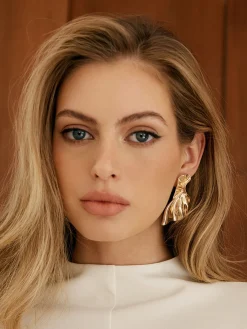 COMMENSE Mermaid Tail Ruched Earrings* Earrings|Accessories