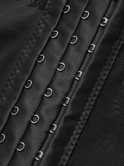COMMENSE Mesh Sheer Piping Corset* Corset Tops|Tops