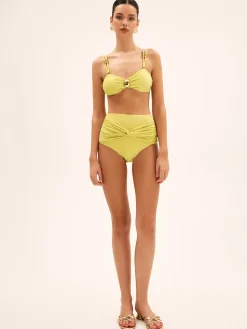 COMMENSE Metal Decor High Waist Bikini Set* Swimwear|Tops