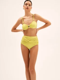 COMMENSE Metal Decor High Waist Bikini Set* Swimwear|Tops