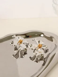 COMMENSE Metal Flower Earrings* Earrings|Accessories