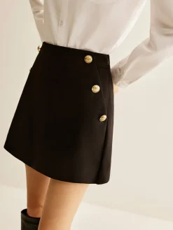 COMMENSE Metal-Decor Zipper Shorts* Bottoms