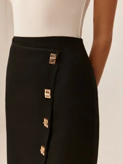 COMMENSE Metal-Detail Split Midi Skirt* Skirts|Bottoms