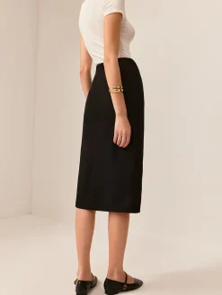 COMMENSE Metal-Detail Split Midi Skirt* Skirts|Bottoms