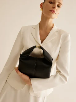 COMMENSE Metal-Detail Top Handle Rounded Bag* Bags|Accessories