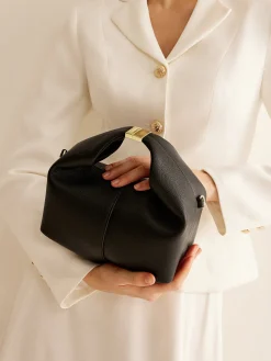 COMMENSE Metal-Detail Top Handle Rounded Bag* Bags|Accessories