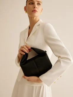 COMMENSE Metal-Detail Top Handle Rounded Bag* Bags|Accessories